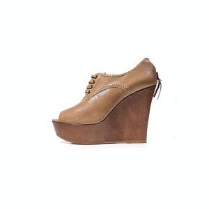 MIU MIU Shoes Platform Wedge Peeptoe Heels Womens 42 | Size 10.5